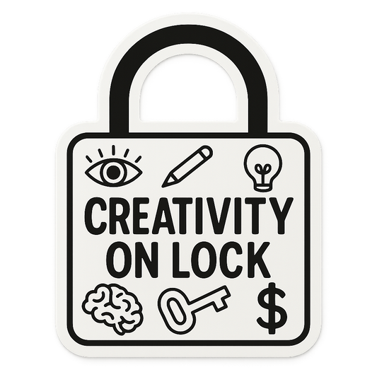 "Creativity on Lock" Sticker