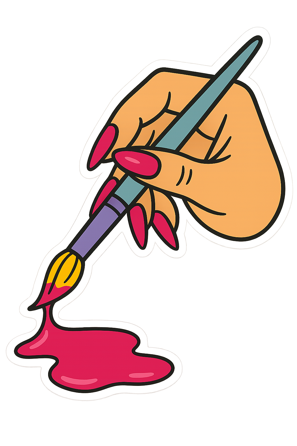 "Brush Babe" Sticker